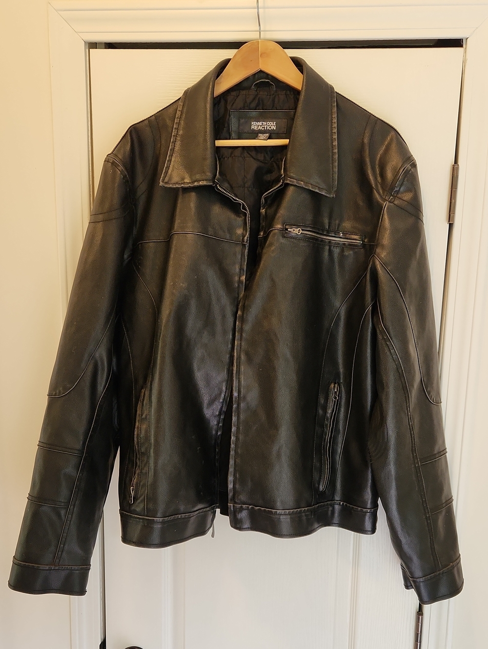 Kenneth Cole Reaction Men's Black Leather Jacket